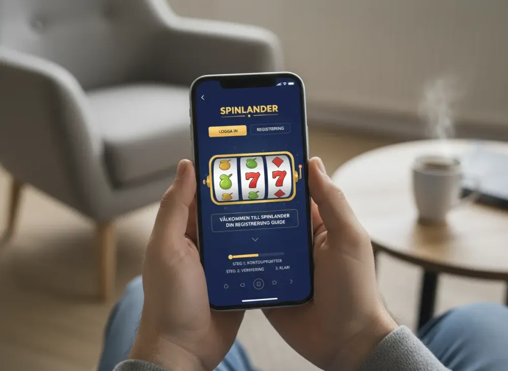 Spinlander registrering guide för konto och verifiering